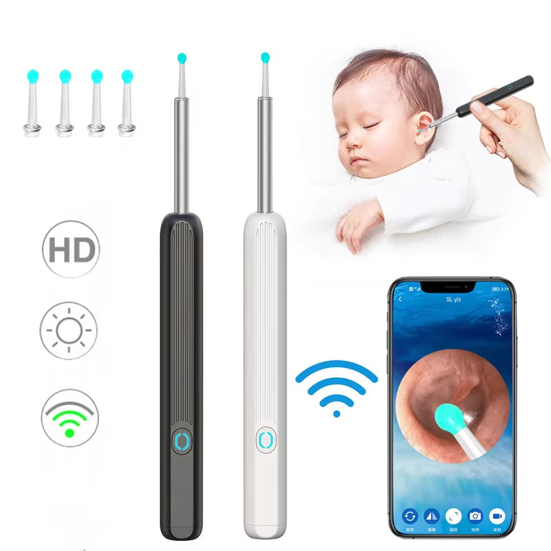 Smart Visual Ear Sticks Otoscope 1296P Ear Cleaner High Precision Ear Wax Removal Tool Mini Camera Health Care Ear Cleaner